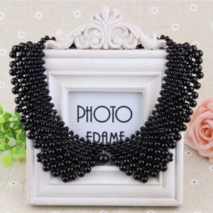 Handmade Pearl Choker Collar Necklace